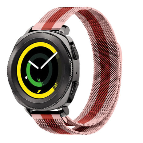 Strap-it® Strap-it Samsung Gear Sport Milanese band (rood/roze)