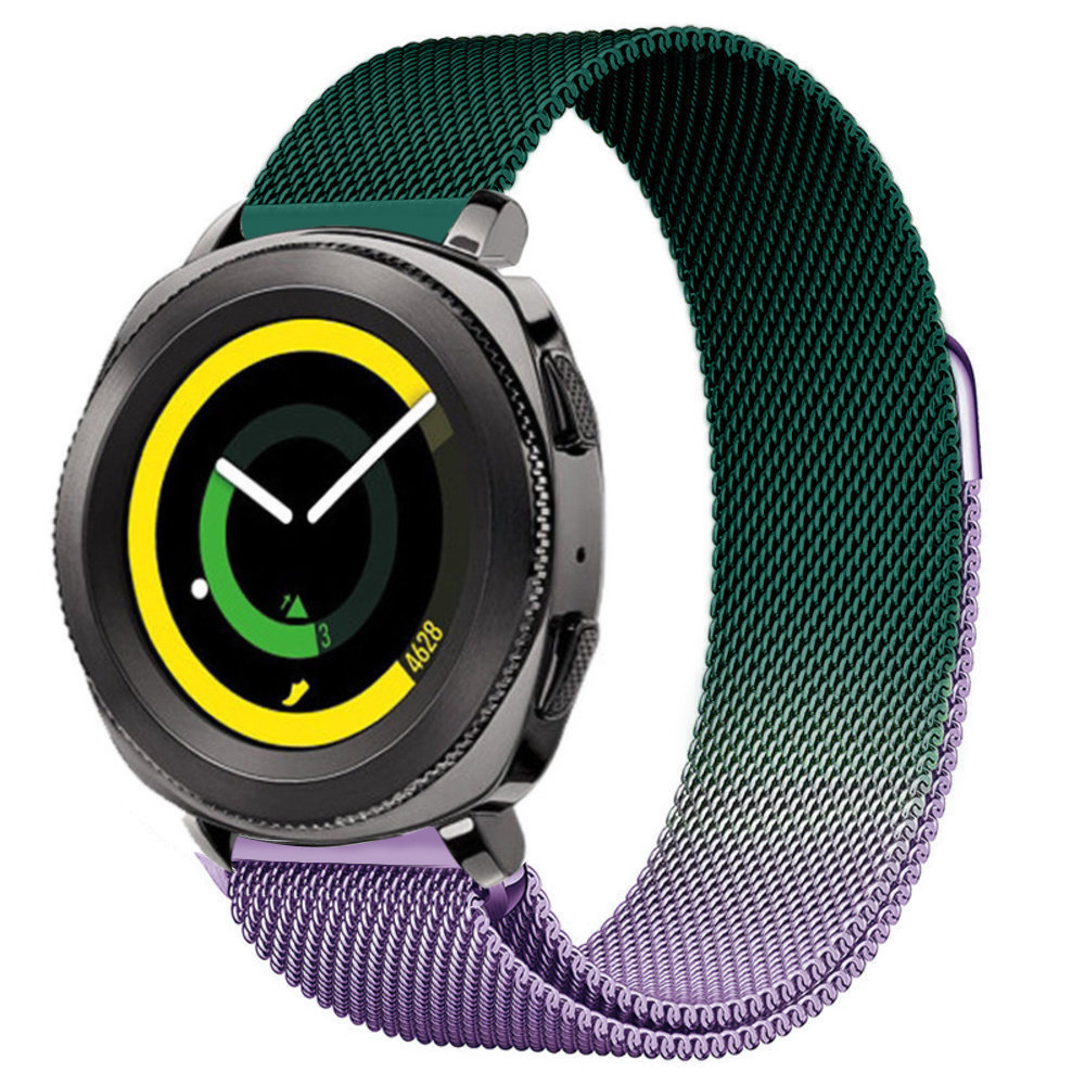Strap-it® Strap-it Samsung Gear Sport Milanese band (paars/groen)