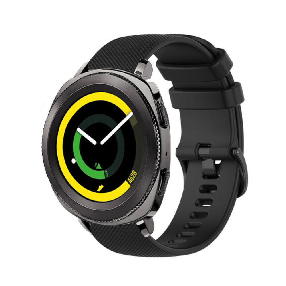Strap-it® Strap-it Samsung Gear Sport Luxe Siliconen bandje (zwart)