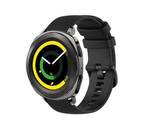 Strap-it® Samsung Gear Sport Luxe Siliconen bandje (zwart)