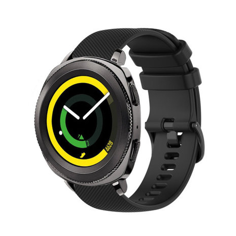 Strap-it® Strap-it Samsung Gear Sport Luxe Siliconen bandje (zwart)