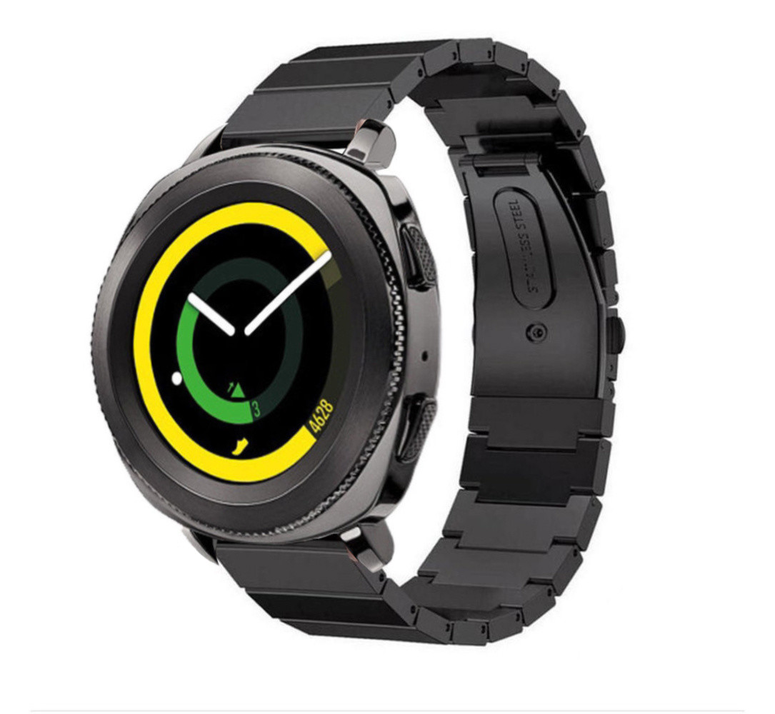 Strap-it® Strap-it Samsung Gear Sport metalen bandje (zwart)