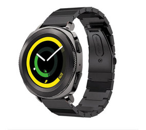 Strap-it® Samsung Gear Sport metalen bandje (zwart)