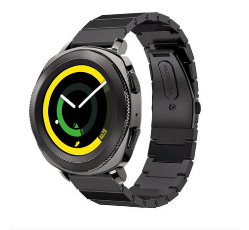 Strap-it® Strap-it Samsung Gear Sport metalen bandje (zwart)