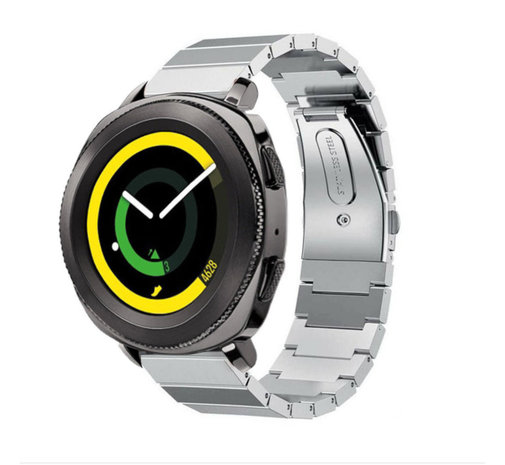 Strap-it® Strap-it Samsung Gear Sport metalen bandje (zilver)