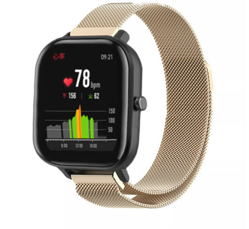 Strap-it® Strap-it Xiaomi Amazfit GTS Milanese band (champagne)