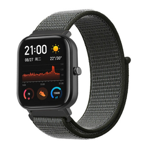 Strap-it® Strap-it Xiaomi Amazfit GTS nylon band (groen) Strap-it® Strap-it Xiaomi Amazfit GTS nylon band (groen)