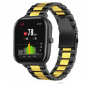 Strap-it® Strap-it Xiaomi Amazfit GTS stalen band (zwart/goud)