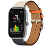 Strap-it® Strap-it Xiaomi Amazfit GTS leren bandje (wit/donkerblauw) Strap-it® Strap-it Xiaomi Amazfit GTS leren bandje (wit/donkerblauw)