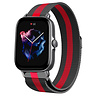 Strap-it® Strap-it Amazfit GTS 3 Milanese band (zwart/rood) Strap-it® Strap-it Amazfit GTS 3 Milanese band (zwart/rood)