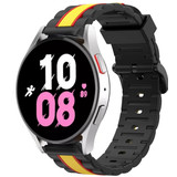 Strap-it® Samsung Galaxy Watch 5 - 44mm Special Edition Band (zwart/geel)