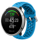 Strap-it® Polar Unite siliconen bandje met gaatjes (lichtblauw)