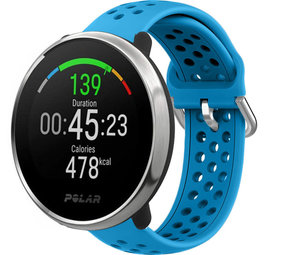 Strap-it® Polar Unite siliconen bandje met gaatjes (lichtblauw)
