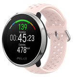 Strap-it® Polar Unite siliconen bandje met gaatjes (lichtroze)