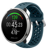 Strap-it® Polar Ignite siliconen bandje met gaatjes (rock green)