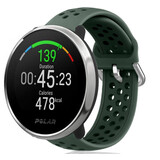 Strap-it® Polar Ignite siliconen bandje met gaatjes (legergroen)