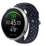 Strap-it® Polar Ignite siliconen bandje met gaatjes (donkerblauw)