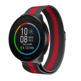 Strap-it® Polar Pacer Milanese band (zwart/rood) Strap-it® Polar Pacer Milanese band (zwart/rood)