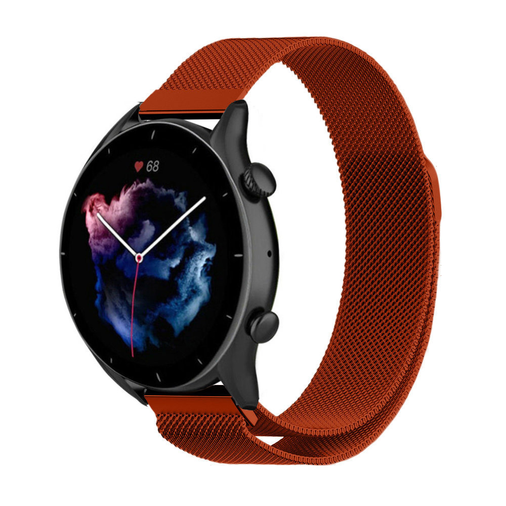 Strap-it® Strap-it Amazfit GTR 3 (Pro) Milanese band (rood) Strap-it® Strap-it Amazfit GTR 3 (Pro) Milanese band (rood)