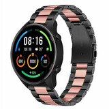 Strap-it® Xiaomi Mi Watch stalen band (zwart/roze)