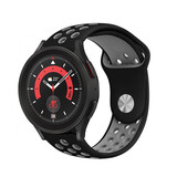 Strap-it® Samsung Galaxy Watch 5 Pro sport band (zwart/grijs)