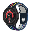 Strap-it® Strap-it Samsung Galaxy Watch 5 Pro sport band (donkerblauw/kleurrijk)