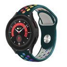 Strap-it® Strap-it Samsung Galaxy Watch 5 Pro sport band (dennengroen/kleurrijk)