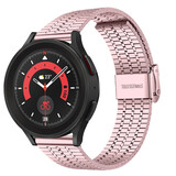 Strap-it® Samsung Galaxy Watch 5 Pro roestvrij stalen band (rosé pink)