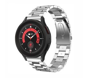 Strap-it® Samsung Galaxy Watch 5 Pro stalen band (zilver) Strap-it® Samsung Galaxy Watch 5 Pro stalen band (zilver)