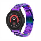 Strap-it® Strap-it Samsung Galaxy Watch 5 Pro stalen band (regenboog)