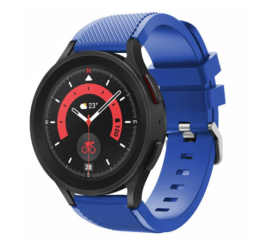 Strap-it® Strap-it Samsung Galaxy Watch 5 Pro siliconen bandje (blauw)