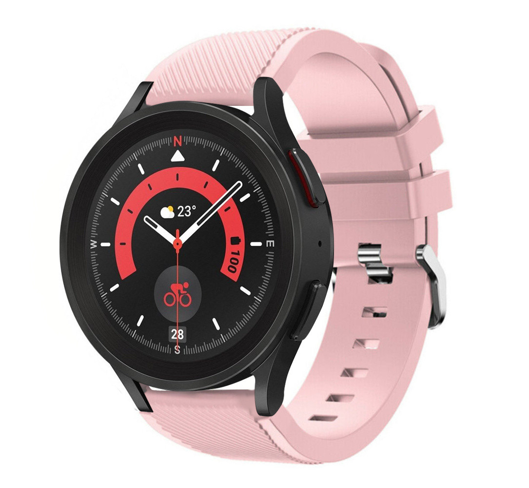 Strap-it® Strap-it Samsung Galaxy Watch 5 Pro siliconen bandje (roze)