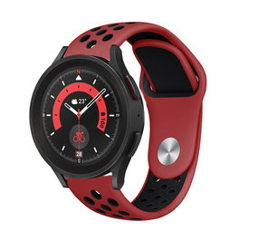 Strap-it® Samsung Galaxy Watch 5 Pro sport band (rood/zwart)