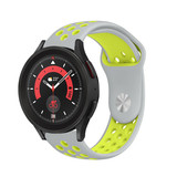 Strap-it® Samsung Galaxy Watch 5 Pro sport band (grijs/geel)