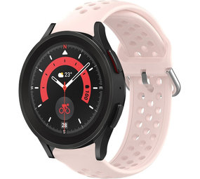 Strap-it® Samsung Galaxy Watch 5 Pro siliconen bandje met gaatjes (roze)