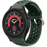 Strap-it® Strap-it Samsung Galaxy Watch 5 Pro siliconen bandje met gaatjes (legergroen) Strap-it® Strap-it Samsung Galaxy Watch 5 Pro siliconen bandje met gaatjes (legergroen)