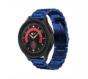 Strap-it® Samsung Galaxy Watch 5 Pro stalen band (blauw)