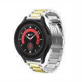Strap-it® Samsung Galaxy Watch 5 Pro stalen band (zilver/goud)