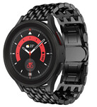 Strap-it® Strap-it Samsung Galaxy Watch 5 Pro stalen draak bandje (zwart)