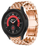 Strap-it® Strap-it Samsung Galaxy Watch 5 Pro stalen draak bandje (rosé goud)
