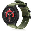 Strap-it® Strap-it Samsung Galaxy Watch 5 Pro nylon gesp band (groen)