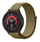 Strap-it® Strap-it Samsung Galaxy Watch 5 Pro nylon band (olijf)