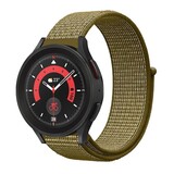 Strap-it® Samsung Galaxy Watch 5 Pro nylon band (olijf)