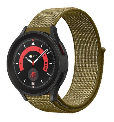 Strap-it® Strap-it Samsung Galaxy Watch 5 Pro nylon band (olijf)