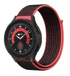 Strap-it® Strap-it Samsung Galaxy Watch 5 Pro nylon band (zwart/koraal)
