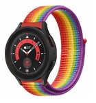 Strap-it® Strap-it Samsung Galaxy Watch 5 Pro nylon band (regenboog)
