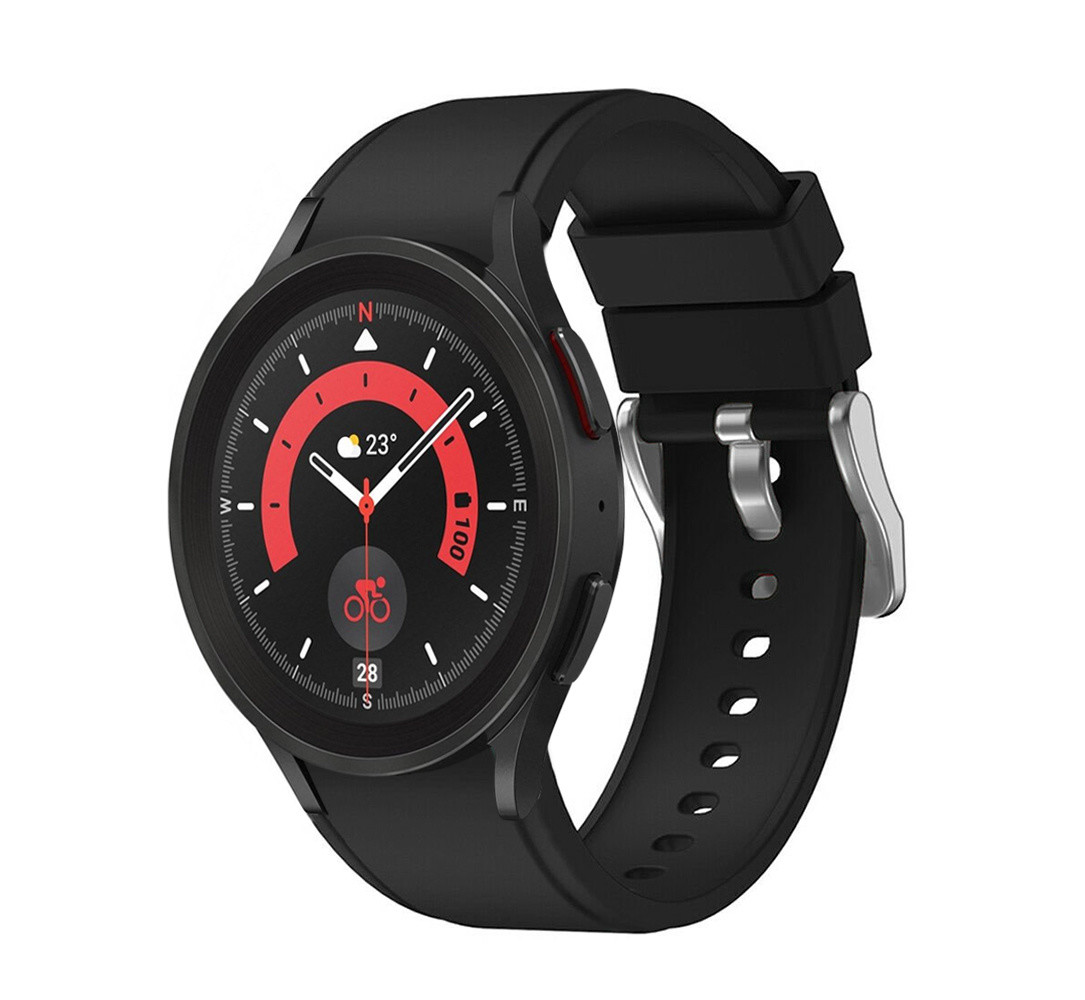 Strap-it® Strap-it Samsung Galaxy Watch 5 Pro siliconen band (zwart) Strap-it® Strap-it Samsung Galaxy Watch 5 Pro siliconen band (zwart)