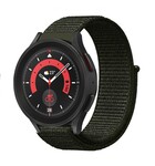 Strap-it® Strap-it Samsung Galaxy Watch 5 Pro nylon band (donkergroen)