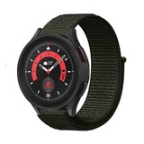 Strap-it® Samsung Galaxy Watch 5 Pro nylon band (donkergroen)