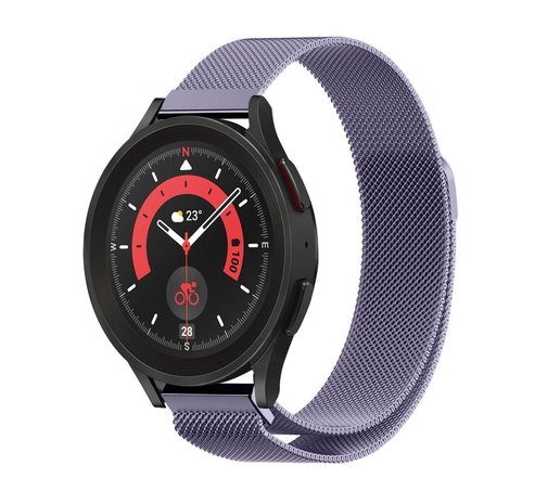 Strap-it® Strap-it Samsung Galaxy Watch 5 Pro Milanese band (lichtpaars)